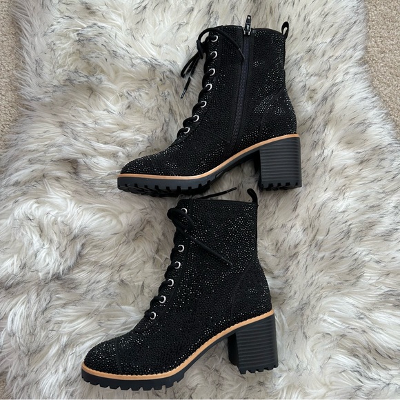 INC Rhinestone Almond Toe Mid-Calf Boots - Picture 2 of 15